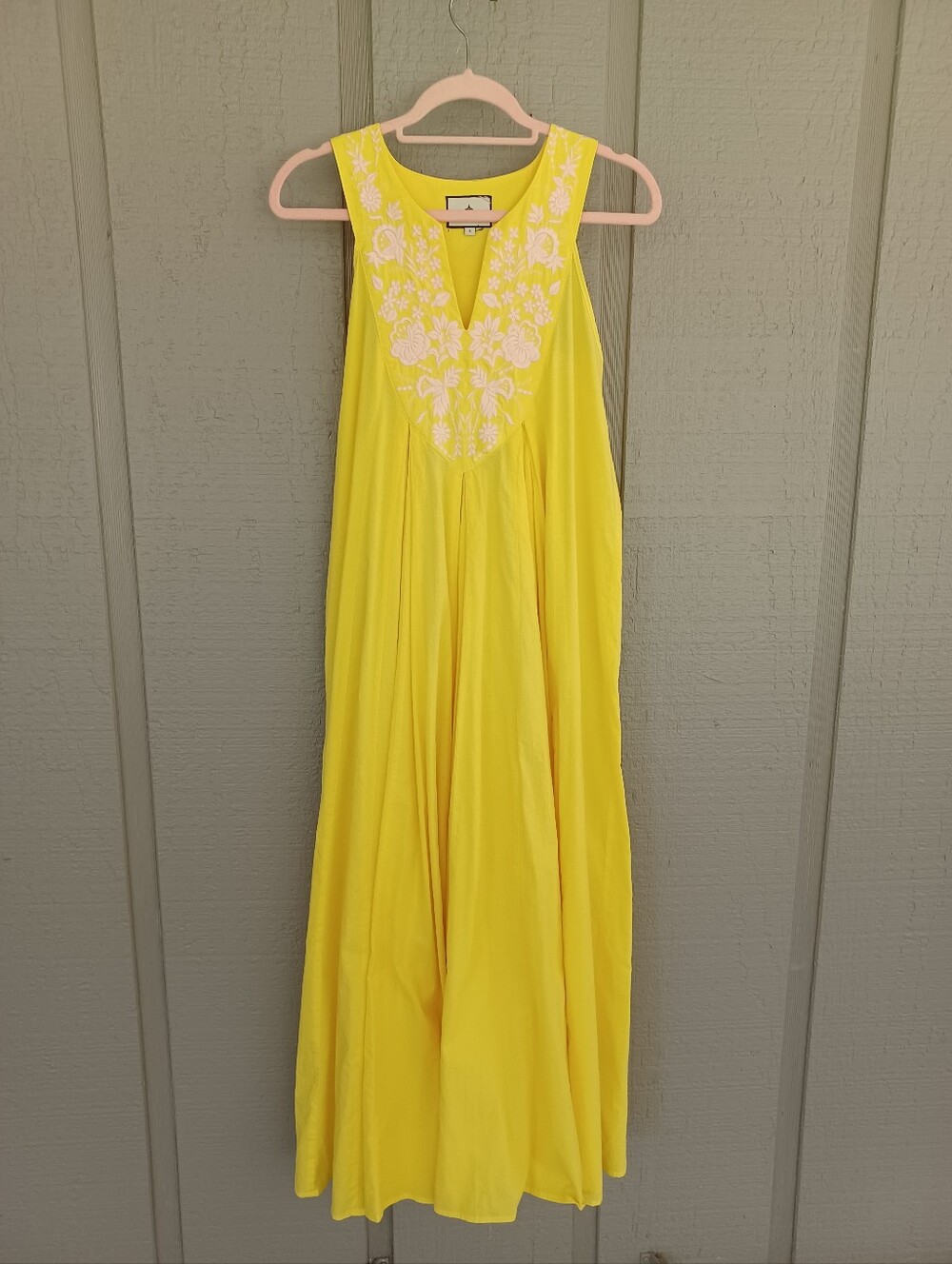 Tuckernuck Embroidered Maxi Dress Size S Women Resortwear Cotton Sleeveless